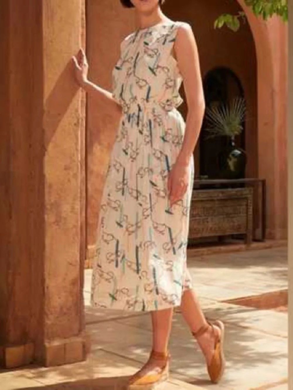 NWT EMILY AND FIN Azrou Cedar Monkey Lea Midi Dress L